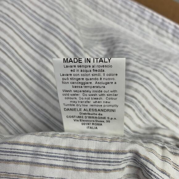 DANIELE ALESSANDRINI Size L Khaki Cotton Buttoned Vest - Picture 8 of 8